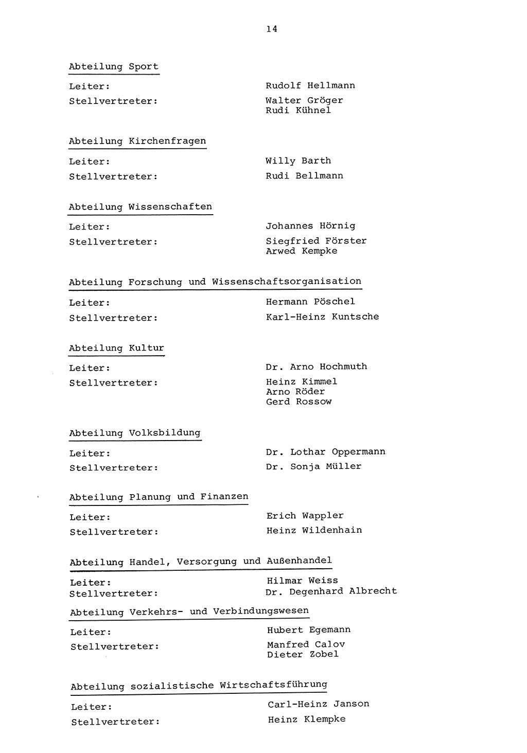 Parteiapparat der Deutschen Demokratischen Republik (DDR) 1970, Seite 14 (Parteiapp. DDR 1970, S. 14)
