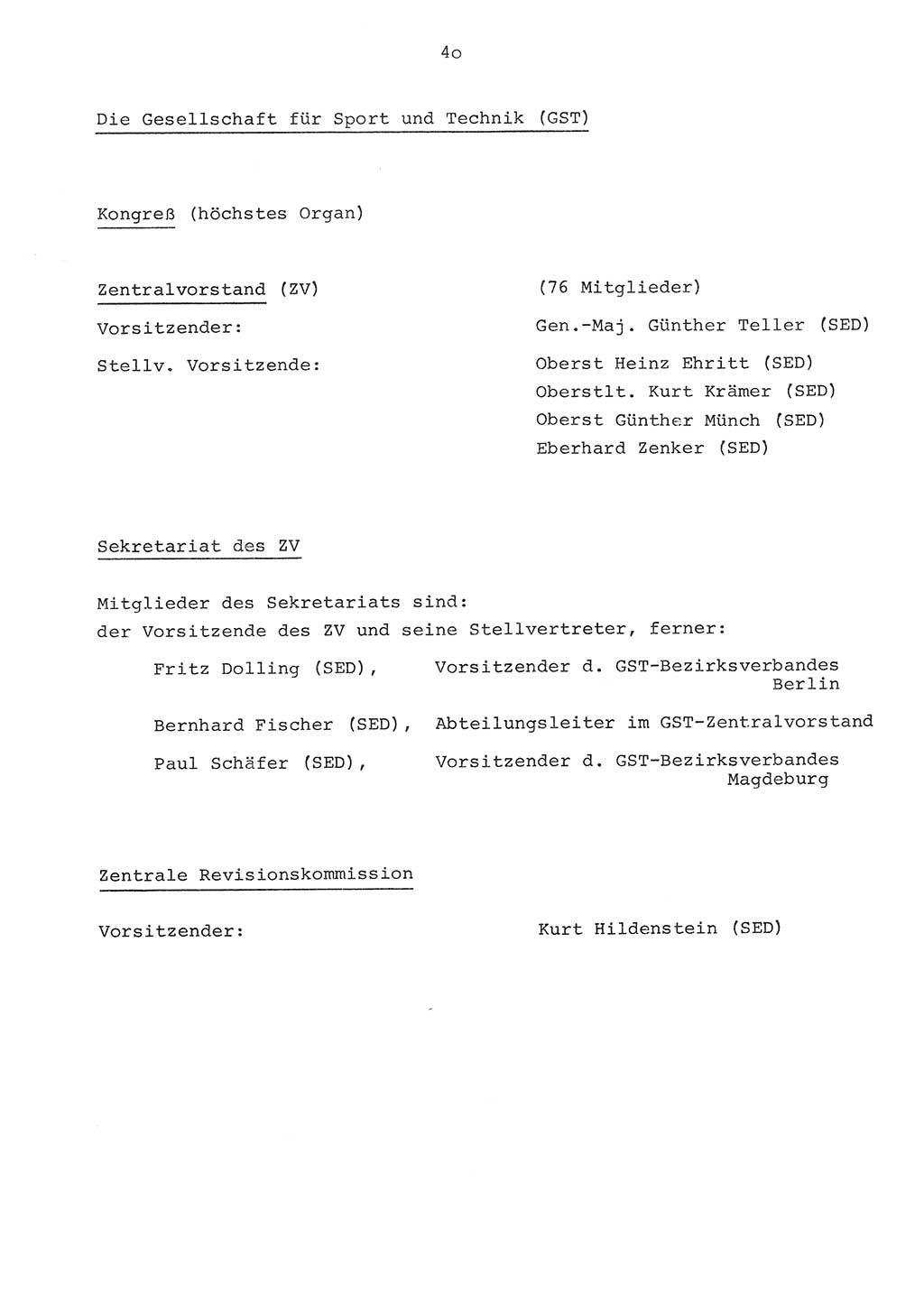 Parteiapparat der Deutschen Demokratischen Republik (DDR) 1970, Seite 40 (Parteiapp. DDR 1970, S. 40)