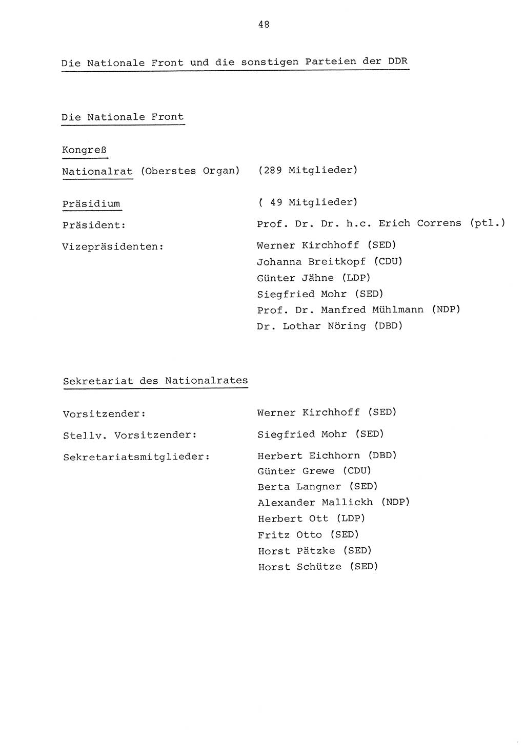 Parteiapparat der Deutschen Demokratischen Republik (DDR) 1970, Seite 48 (Parteiapp. DDR 1970, S. 48)
