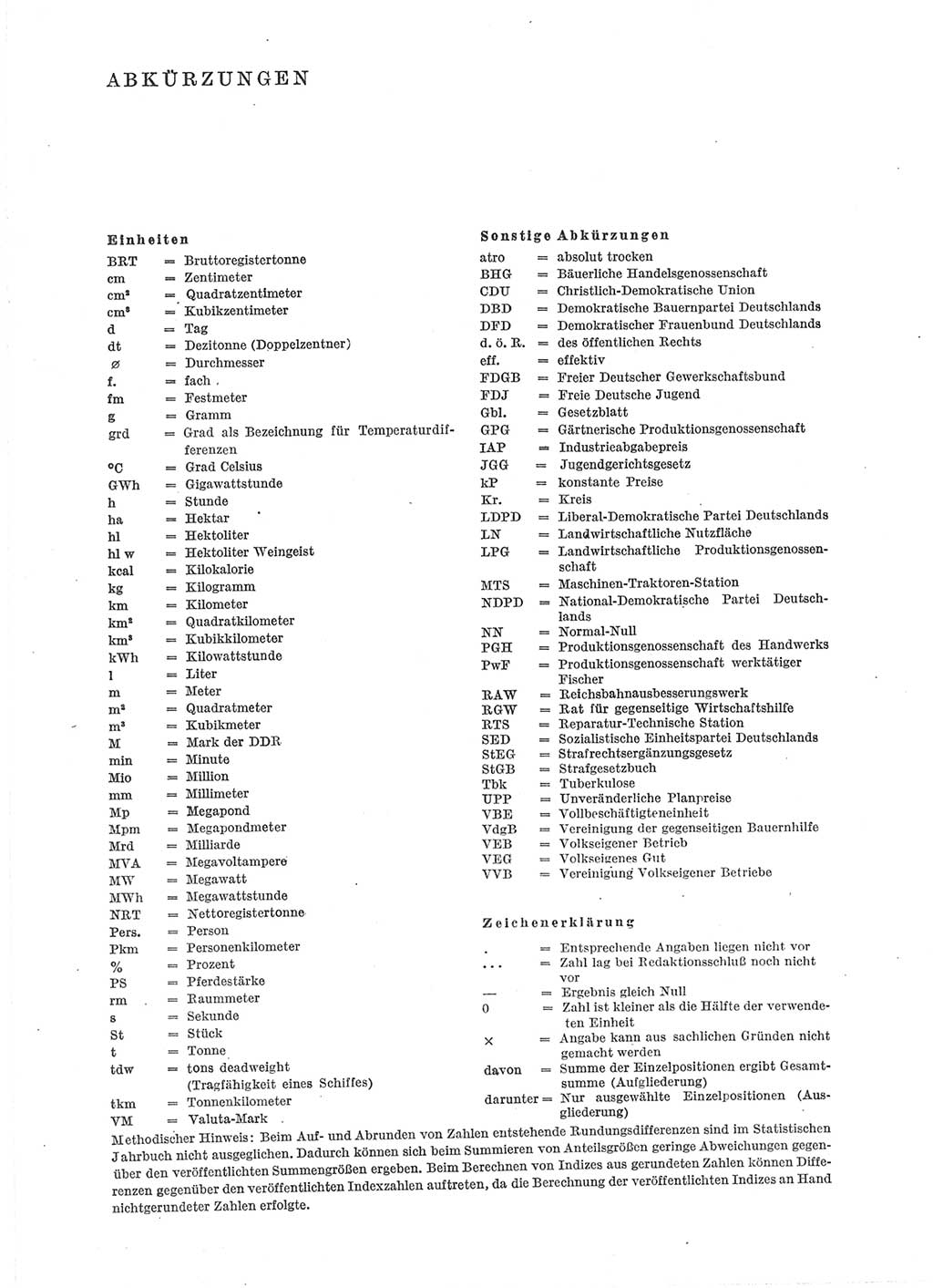 Statistisches Jahrbuch der Deutschen Demokratischen Republik (DDR) 1970, Seite 4 (Stat. Jb. DDR 1970, S. 4)