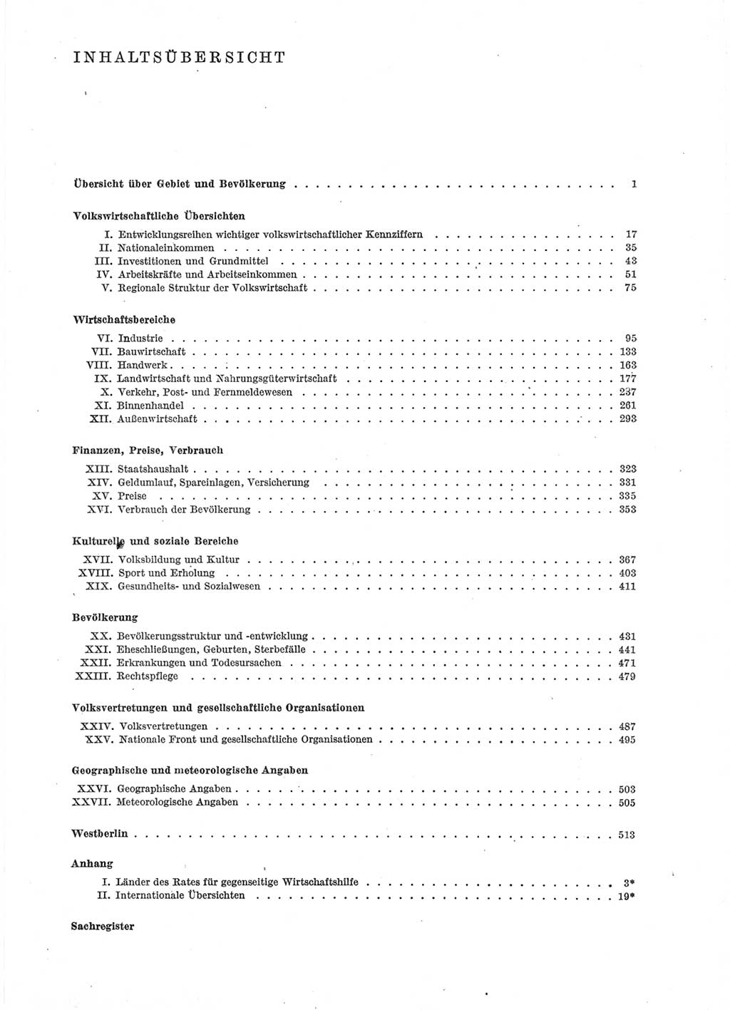 Statistisches Jahrbuch der Deutschen Demokratischen Republik (DDR) 1970, Seite 5 (Stat. Jb. DDR 1970, S. 5)