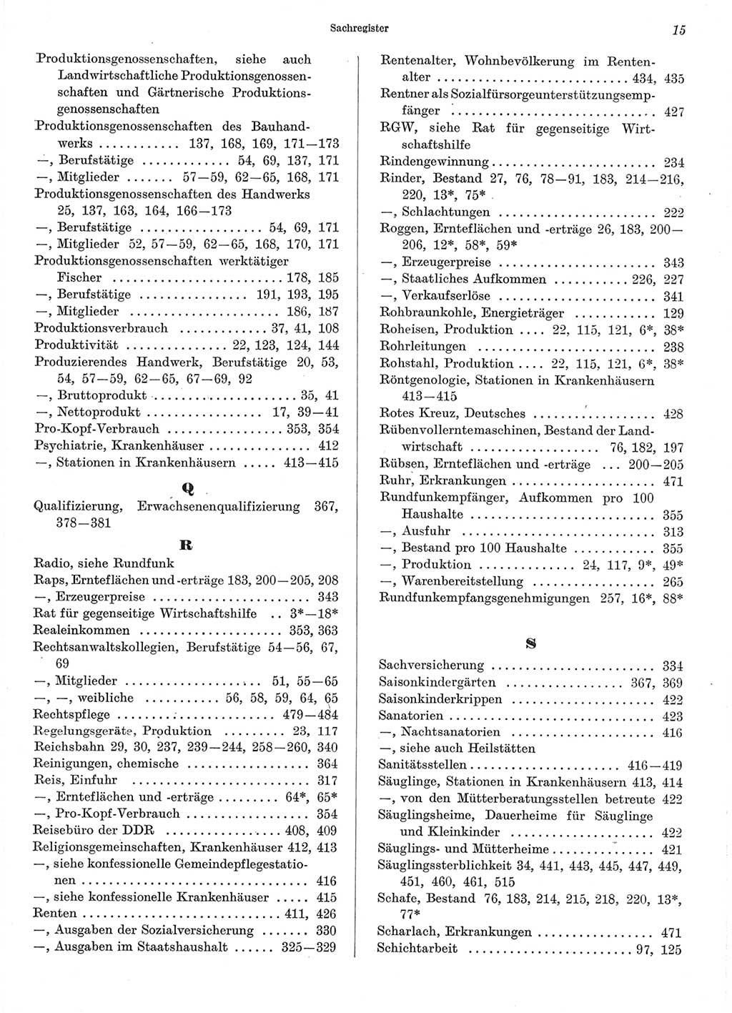 Statistisches Jahrbuch der Deutschen Demokratischen Republik (DDR) 1970, Seite 15 (Stat. Jb. DDR 1970, S. 15)