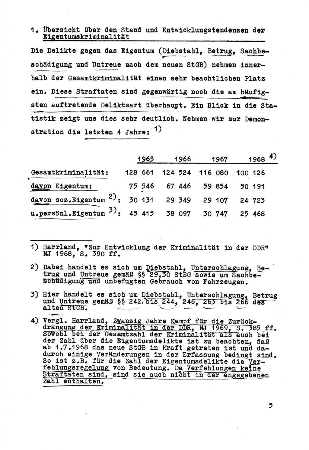 Strafrecht der DDR (Deutsche Demokratische Republik), Besonderer Teil, Lehrmaterial, Heft 5 1970, Seite 5 (Strafr. DDR BT Lehrmat. H. 5 1970, S. 5)