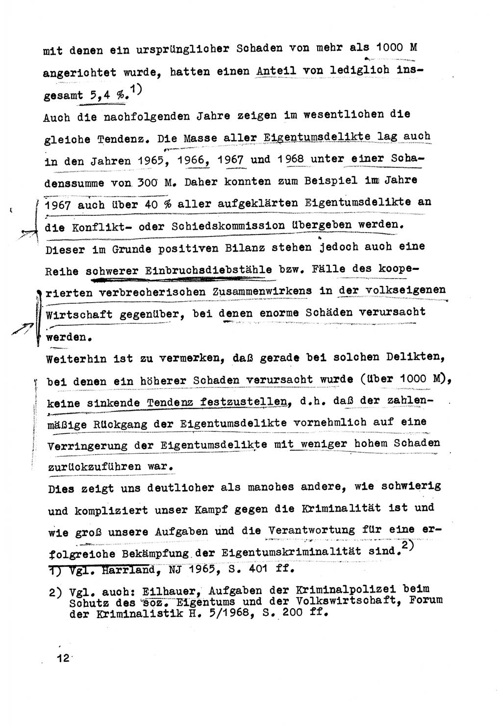 Strafrecht der DDR (Deutsche Demokratische Republik), Besonderer Teil, Lehrmaterial, Heft 5 1970, Seite 12 (Strafr. DDR BT Lehrmat. H. 5 1970, S. 12)