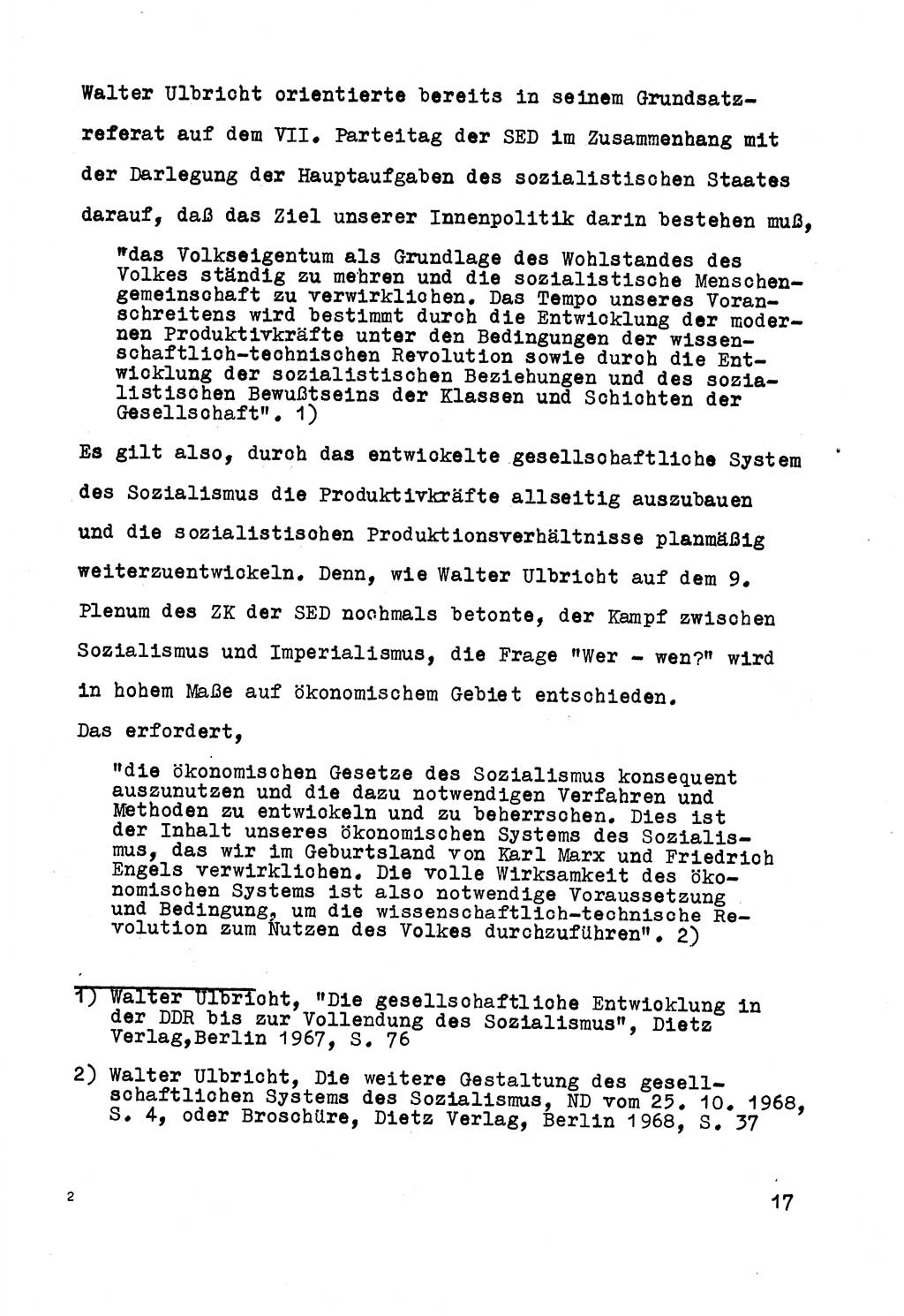 Strafrecht der DDR (Deutsche Demokratische Republik), Besonderer Teil, Lehrmaterial, Heft 5 1970, Seite 17 (Strafr. DDR BT Lehrmat. H. 5 1970, S. 17)
