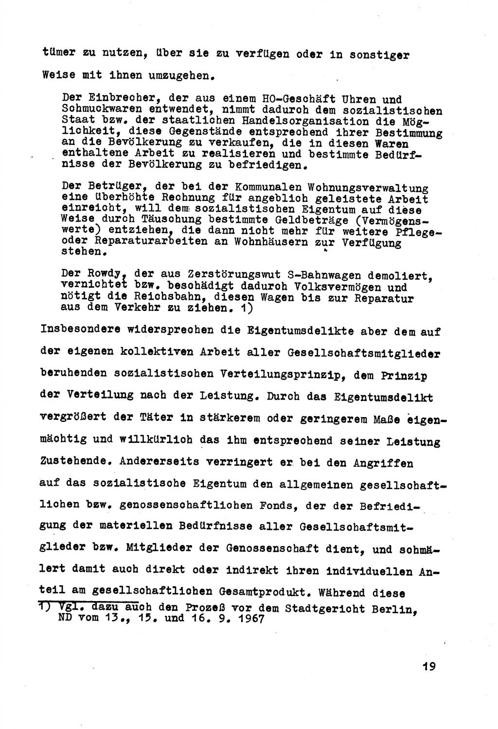 Strafrecht der DDR (Deutsche Demokratische Republik), Besonderer Teil, Lehrmaterial, Heft 5 1970, Seite 19 (Strafr. DDR BT Lehrmat. H. 5 1970, S. 19)