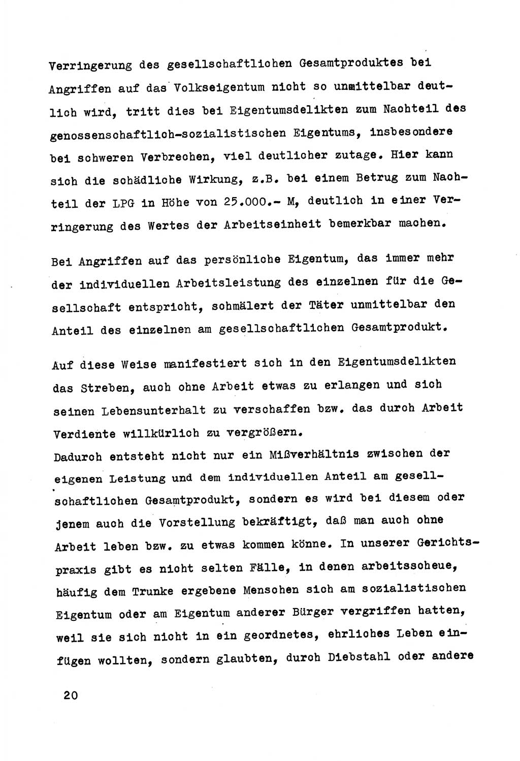 Strafrecht der DDR (Deutsche Demokratische Republik), Besonderer Teil, Lehrmaterial, Heft 5 1970, Seite 20 (Strafr. DDR BT Lehrmat. H. 5 1970, S. 20)