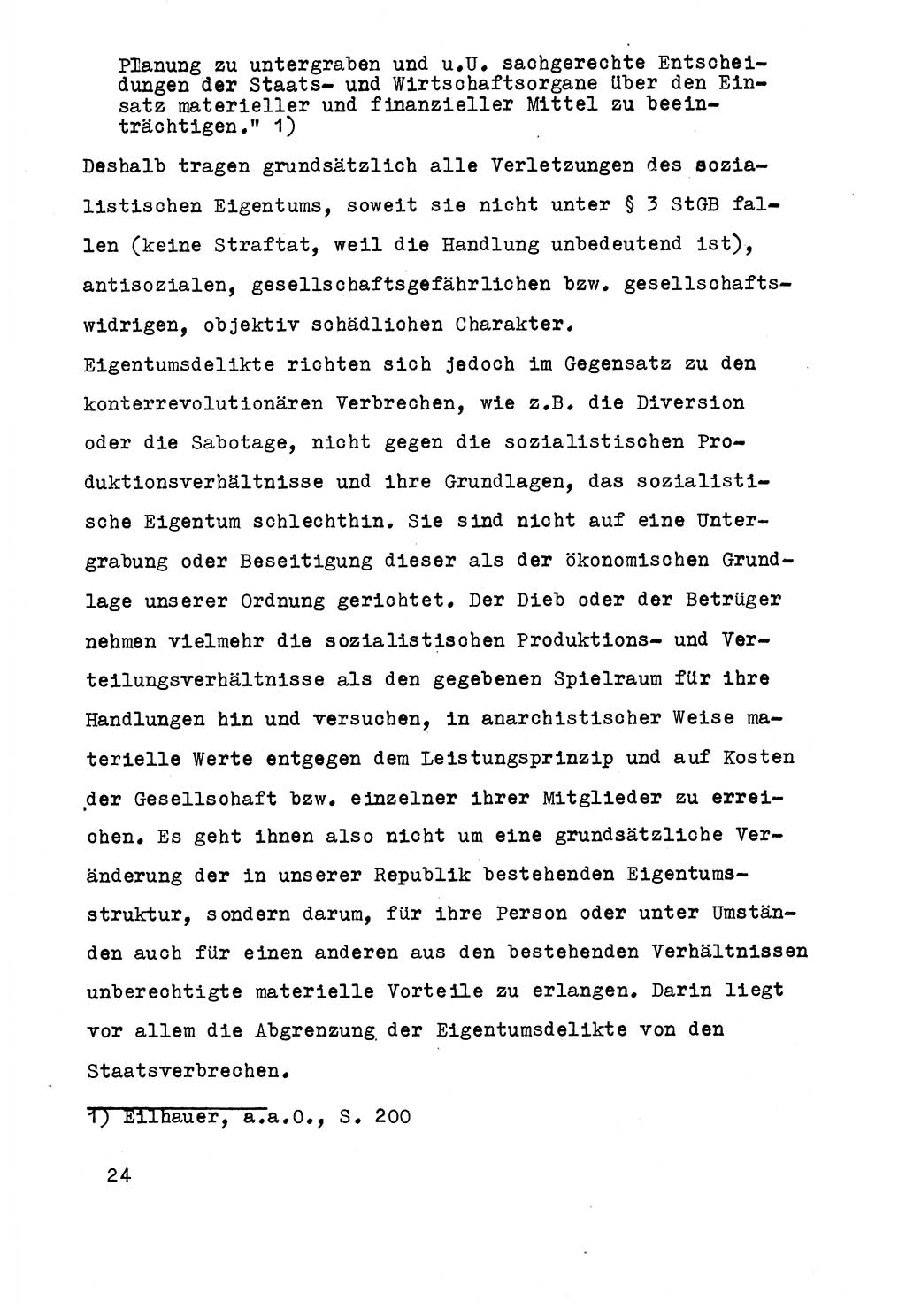 Strafrecht der DDR (Deutsche Demokratische Republik), Besonderer Teil, Lehrmaterial, Heft 5 1970, Seite 24 (Strafr. DDR BT Lehrmat. H. 5 1970, S. 24)