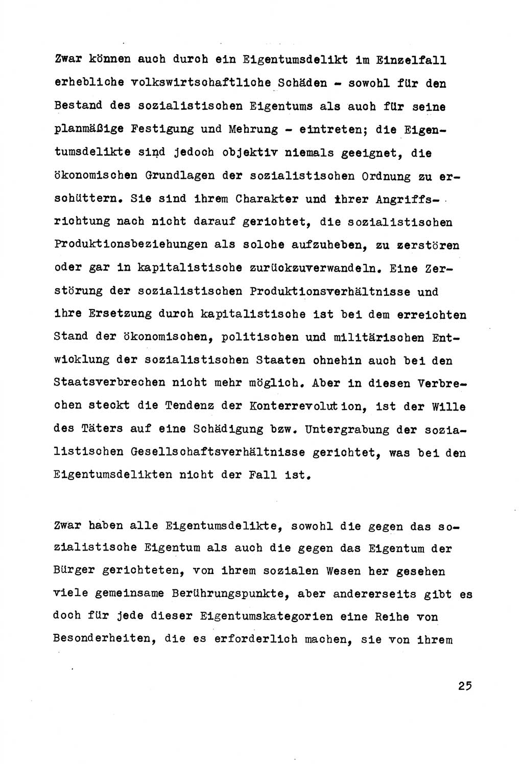 Strafrecht der DDR (Deutsche Demokratische Republik), Besonderer Teil, Lehrmaterial, Heft 5 1970, Seite 25 (Strafr. DDR BT Lehrmat. H. 5 1970, S. 25)
