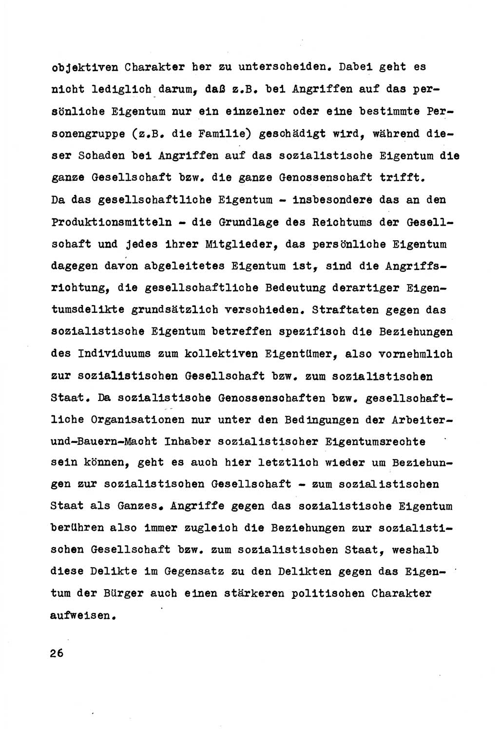 Strafrecht der DDR (Deutsche Demokratische Republik), Besonderer Teil, Lehrmaterial, Heft 5 1970, Seite 26 (Strafr. DDR BT Lehrmat. H. 5 1970, S. 26)