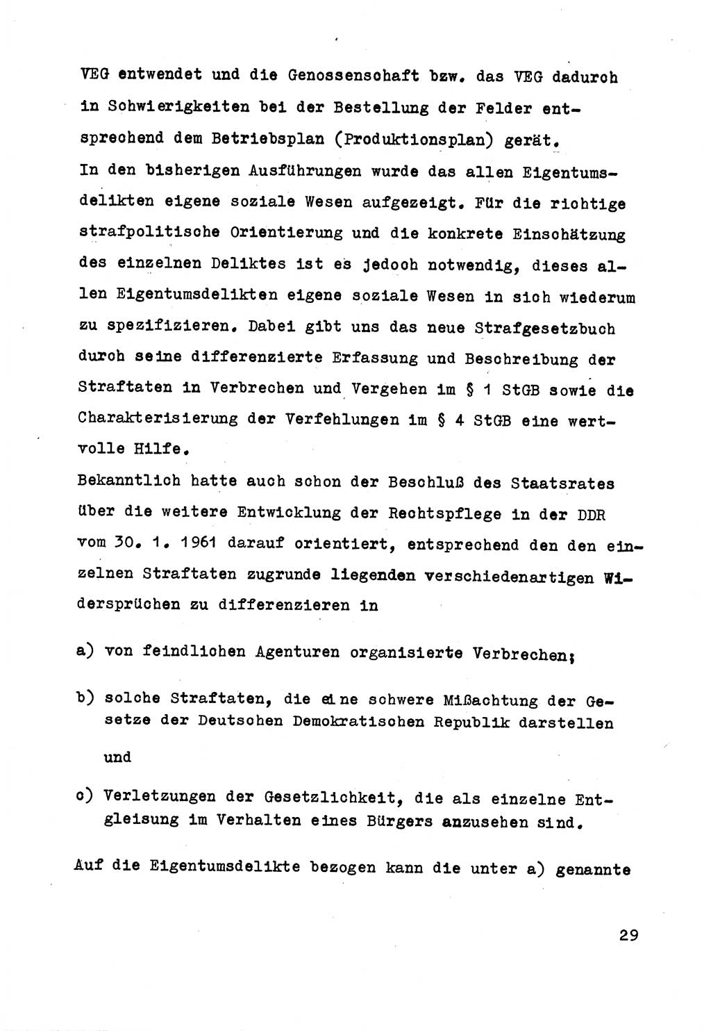 Strafrecht der DDR (Deutsche Demokratische Republik), Besonderer Teil, Lehrmaterial, Heft 5 1970, Seite 29 (Strafr. DDR BT Lehrmat. H. 5 1970, S. 29)