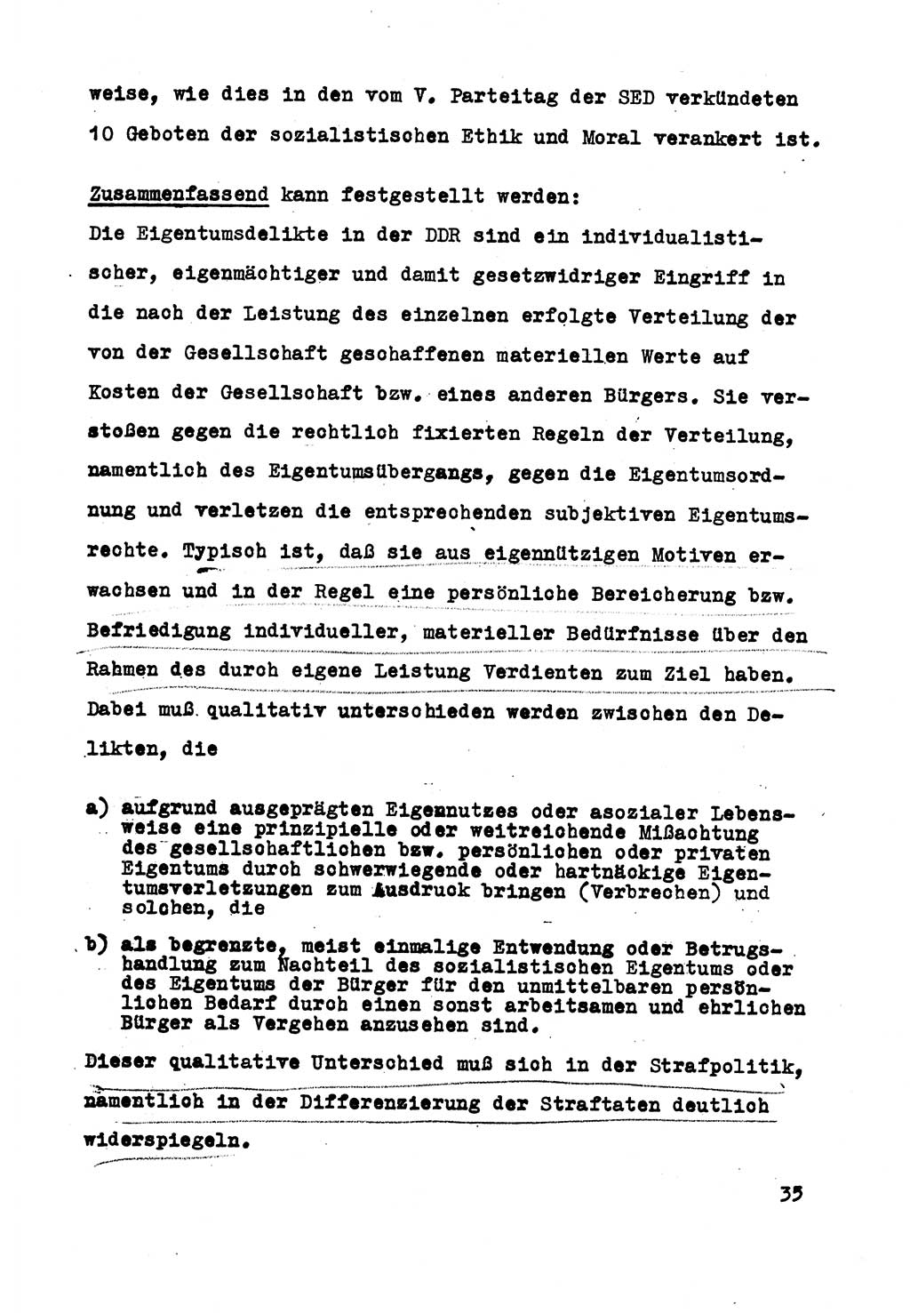 Strafrecht der DDR (Deutsche Demokratische Republik), Besonderer Teil, Lehrmaterial, Heft 5 1970, Seite 35 (Strafr. DDR BT Lehrmat. H. 5 1970, S. 35)
