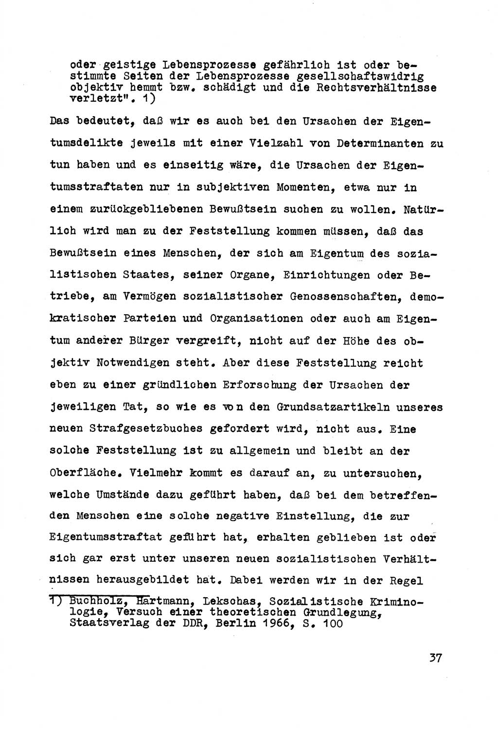 Strafrecht der DDR (Deutsche Demokratische Republik), Besonderer Teil, Lehrmaterial, Heft 5 1970, Seite 37 (Strafr. DDR BT Lehrmat. H. 5 1970, S. 37)