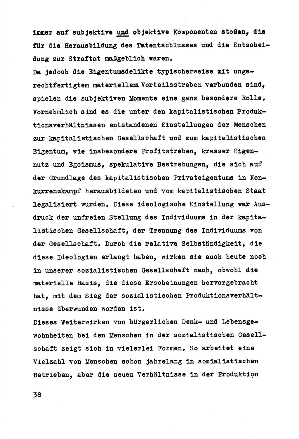 Strafrecht der DDR (Deutsche Demokratische Republik), Besonderer Teil, Lehrmaterial, Heft 5 1970, Seite 38 (Strafr. DDR BT Lehrmat. H. 5 1970, S. 38)