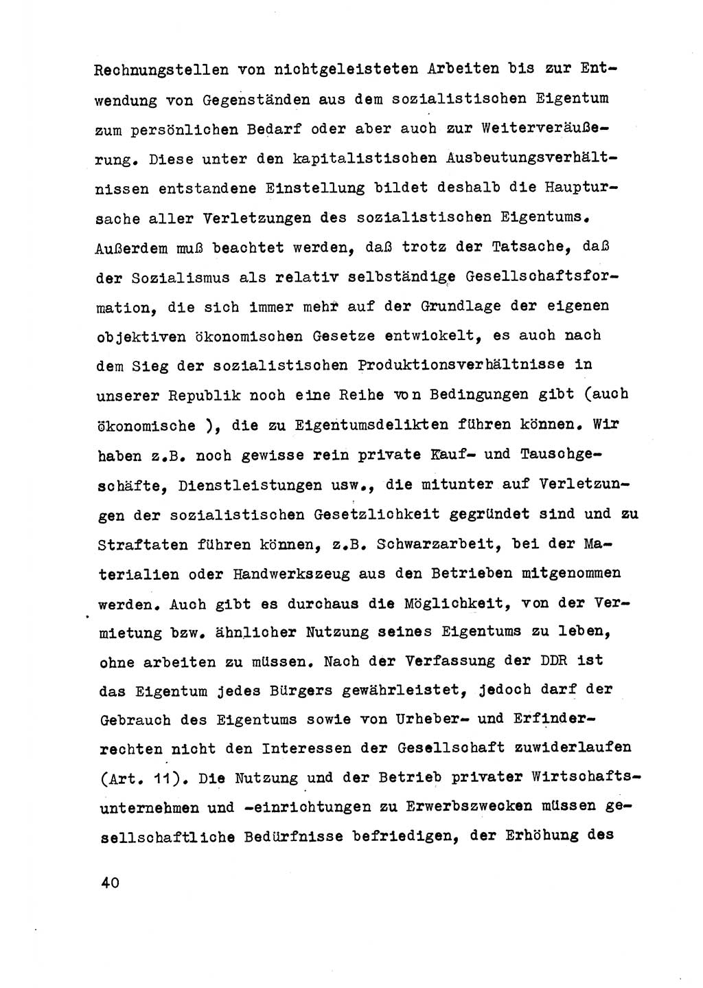 Strafrecht der DDR (Deutsche Demokratische Republik), Besonderer Teil, Lehrmaterial, Heft 5 1970, Seite 40 (Strafr. DDR BT Lehrmat. H. 5 1970, S. 40)