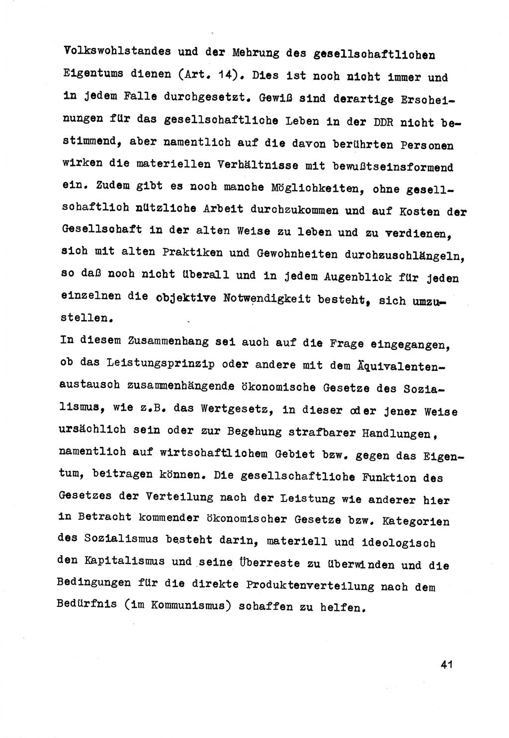 Strafrecht der DDR (Deutsche Demokratische Republik), Besonderer Teil, Lehrmaterial, Heft 5 1970, Seite 41 (Strafr. DDR BT Lehrmat. H. 5 1970, S. 41)