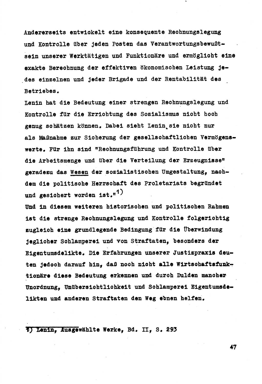 Strafrecht der DDR (Deutsche Demokratische Republik), Besonderer Teil, Lehrmaterial, Heft 5 1970, Seite 47 (Strafr. DDR BT Lehrmat. H. 5 1970, S. 47)