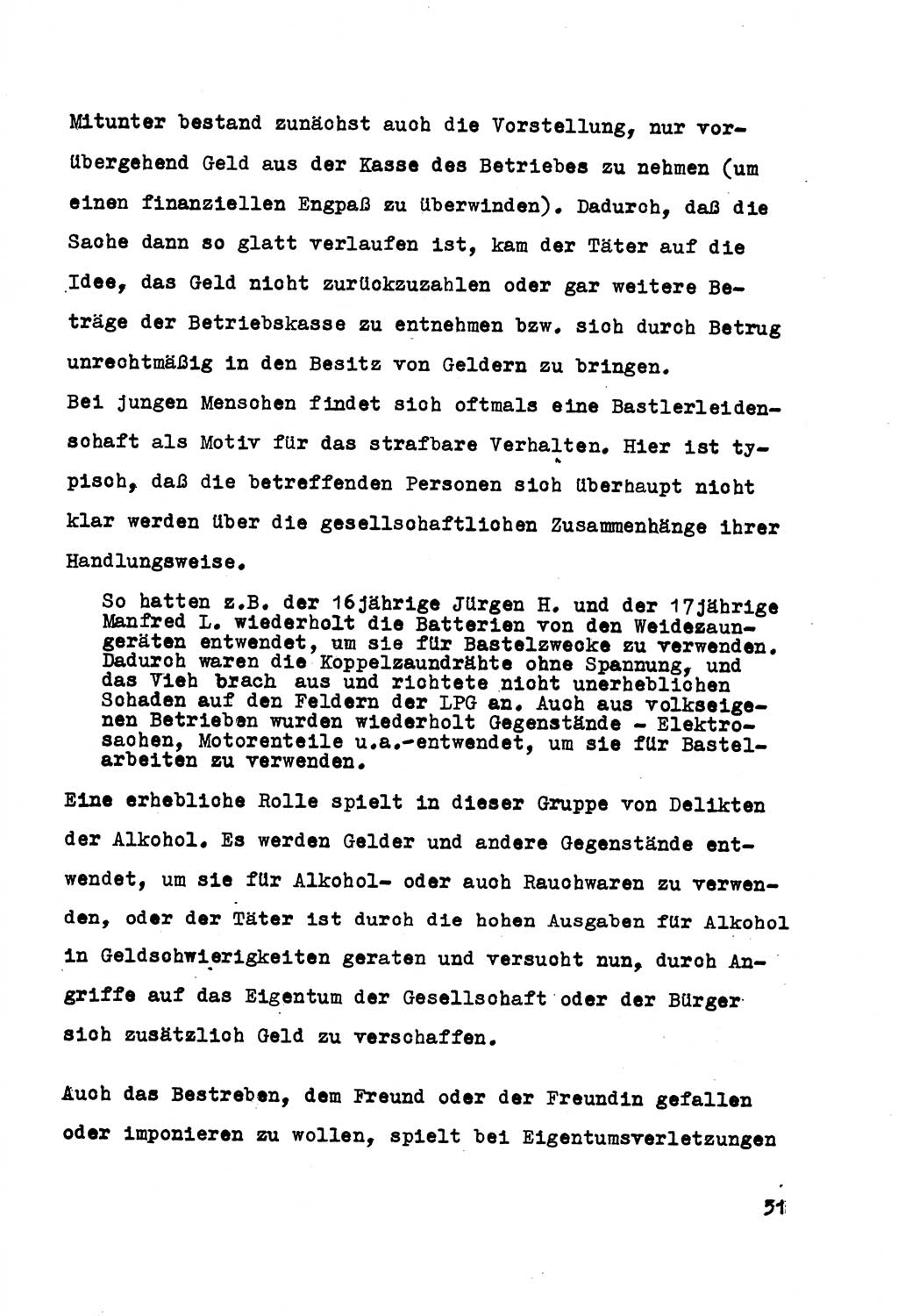 Strafrecht der DDR (Deutsche Demokratische Republik), Besonderer Teil, Lehrmaterial, Heft 5 1970, Seite 51 (Strafr. DDR BT Lehrmat. H. 5 1970, S. 51)