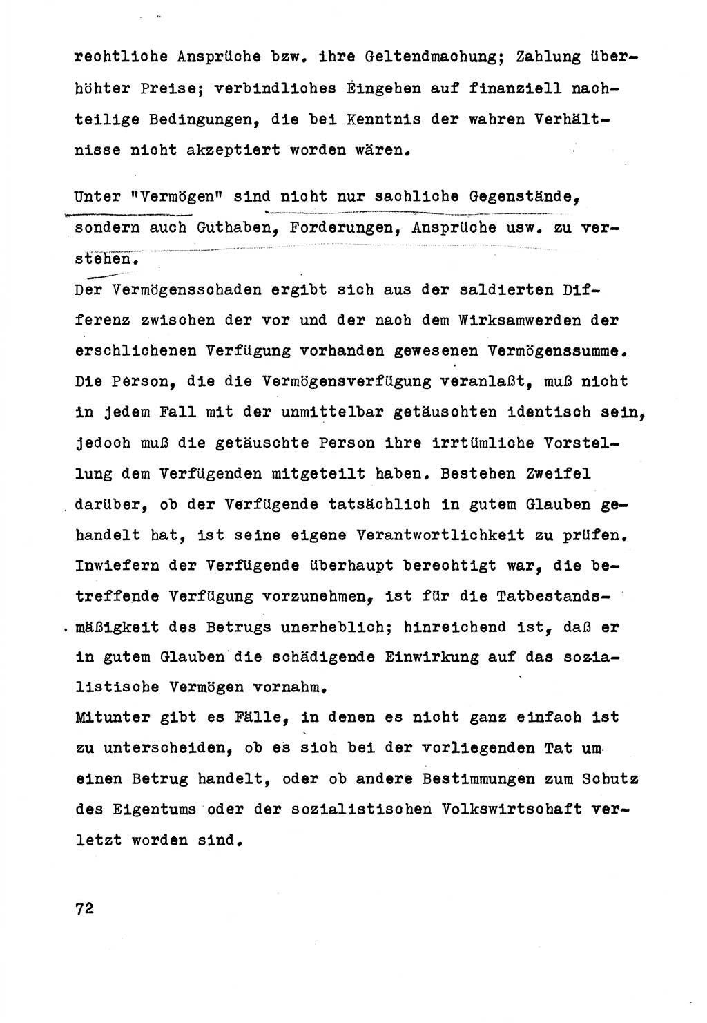Strafrecht der DDR (Deutsche Demokratische Republik), Besonderer Teil, Lehrmaterial, Heft 5 1970, Seite 72 (Strafr. DDR BT Lehrmat. H. 5 1970, S. 72)