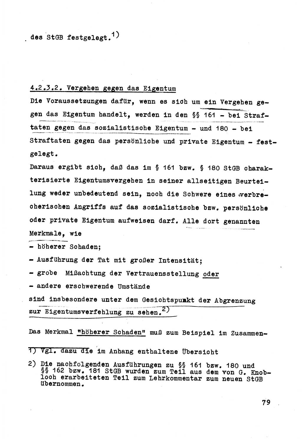 Strafrecht der DDR (Deutsche Demokratische Republik), Besonderer Teil, Lehrmaterial, Heft 5 1970, Seite 79 (Strafr. DDR BT Lehrmat. H. 5 1970, S. 79)