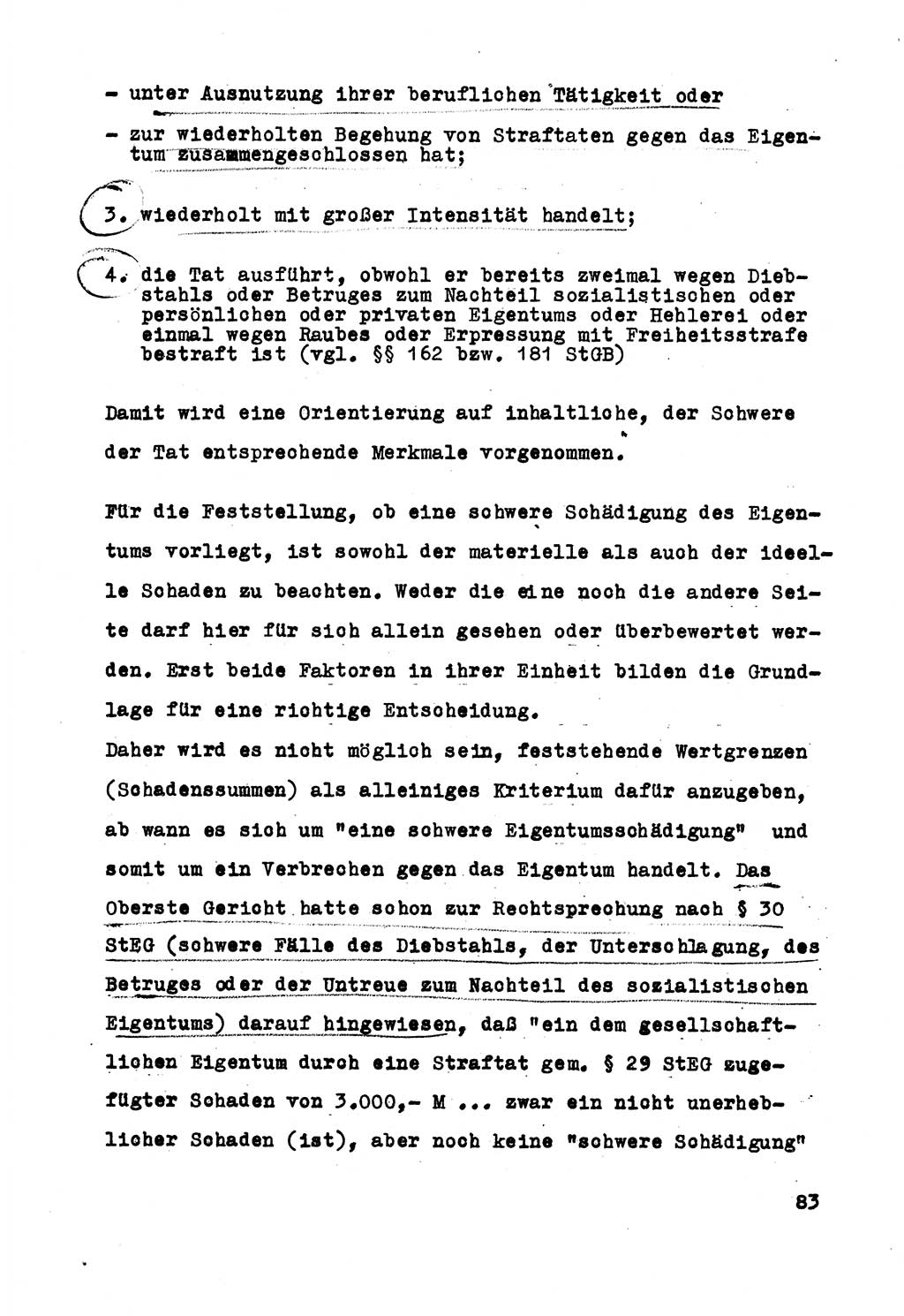 Strafrecht der DDR (Deutsche Demokratische Republik), Besonderer Teil, Lehrmaterial, Heft 5 1970, Seite 83 (Strafr. DDR BT Lehrmat. H. 5 1970, S. 83)