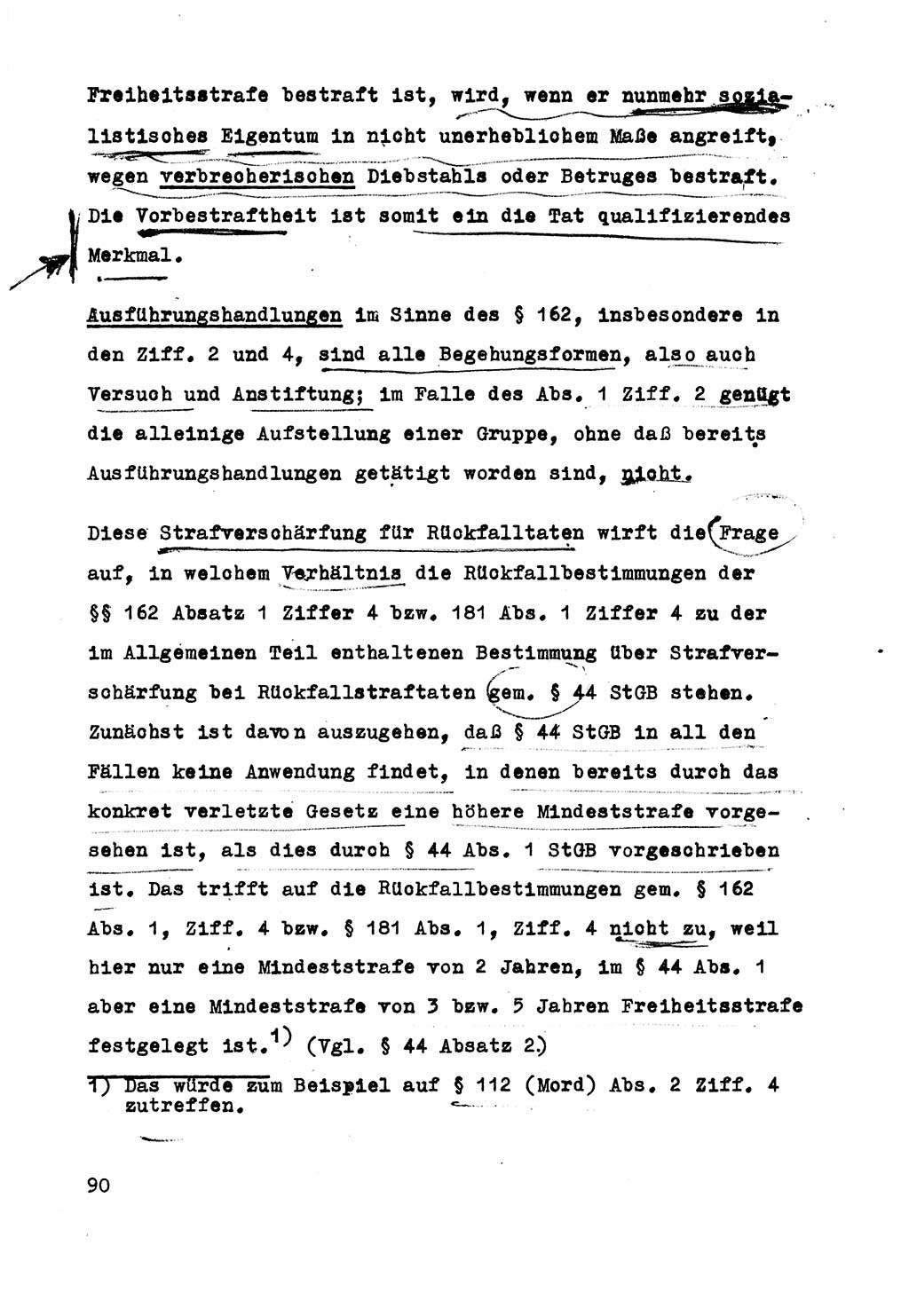 Strafrecht der DDR (Deutsche Demokratische Republik), Besonderer Teil, Lehrmaterial, Heft 5 1970, Seite 90 (Strafr. DDR BT Lehrmat. H. 5 1970, S. 90)