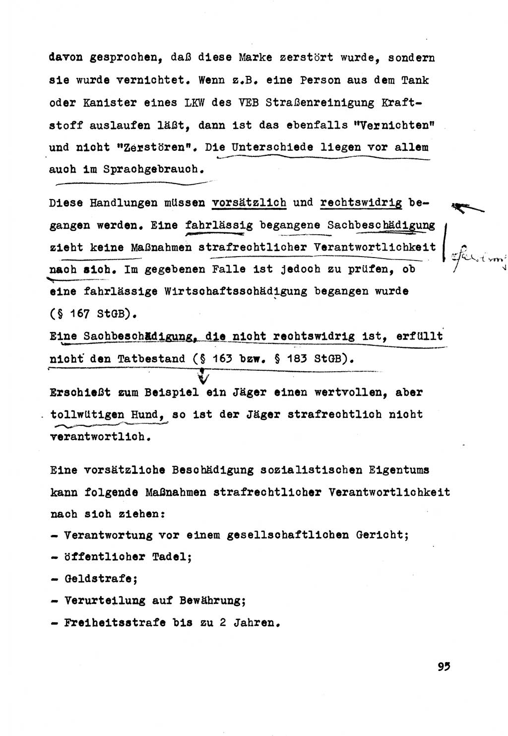 Strafrecht der DDR (Deutsche Demokratische Republik), Besonderer Teil, Lehrmaterial, Heft 5 1970, Seite 95 (Strafr. DDR BT Lehrmat. H. 5 1970, S. 95)