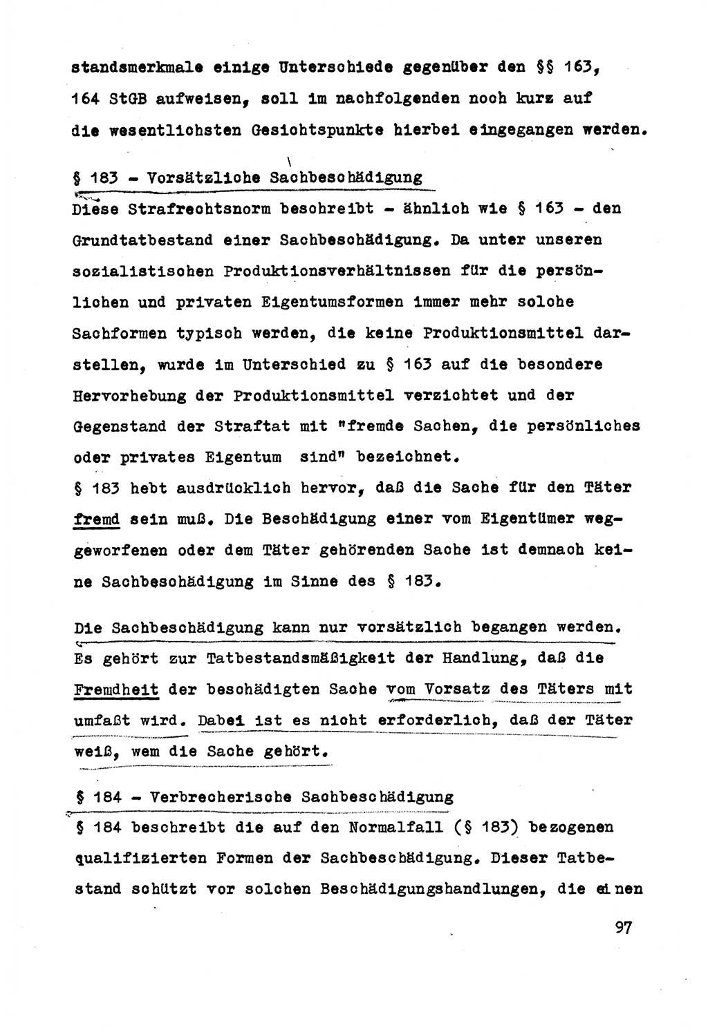 Strafrecht der DDR (Deutsche Demokratische Republik), Besonderer Teil, Lehrmaterial, Heft 5 1970, Seite 97 (Strafr. DDR BT Lehrmat. H. 5 1970, S. 97)