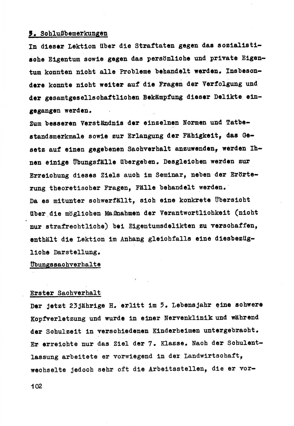 Strafrecht der DDR (Deutsche Demokratische Republik), Besonderer Teil, Lehrmaterial, Heft 5 1970, Seite 102 (Strafr. DDR BT Lehrmat. H. 5 1970, S. 102)