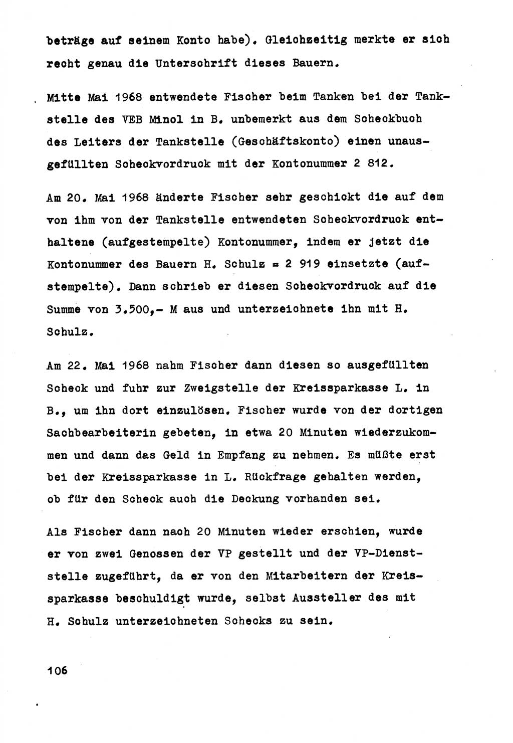Strafrecht der DDR (Deutsche Demokratische Republik), Besonderer Teil, Lehrmaterial, Heft 5 1970, Seite 106 (Strafr. DDR BT Lehrmat. H. 5 1970, S. 106)