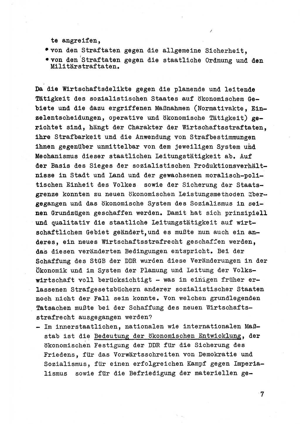 Strafrecht der DDR (Deutsche Demokratische Republik), Besonderer Teil, Lehrmaterial, Heft 6 1970, Seite 7 (Strafr. DDR BT Lehrmat. H. 6 1970, S. 7)