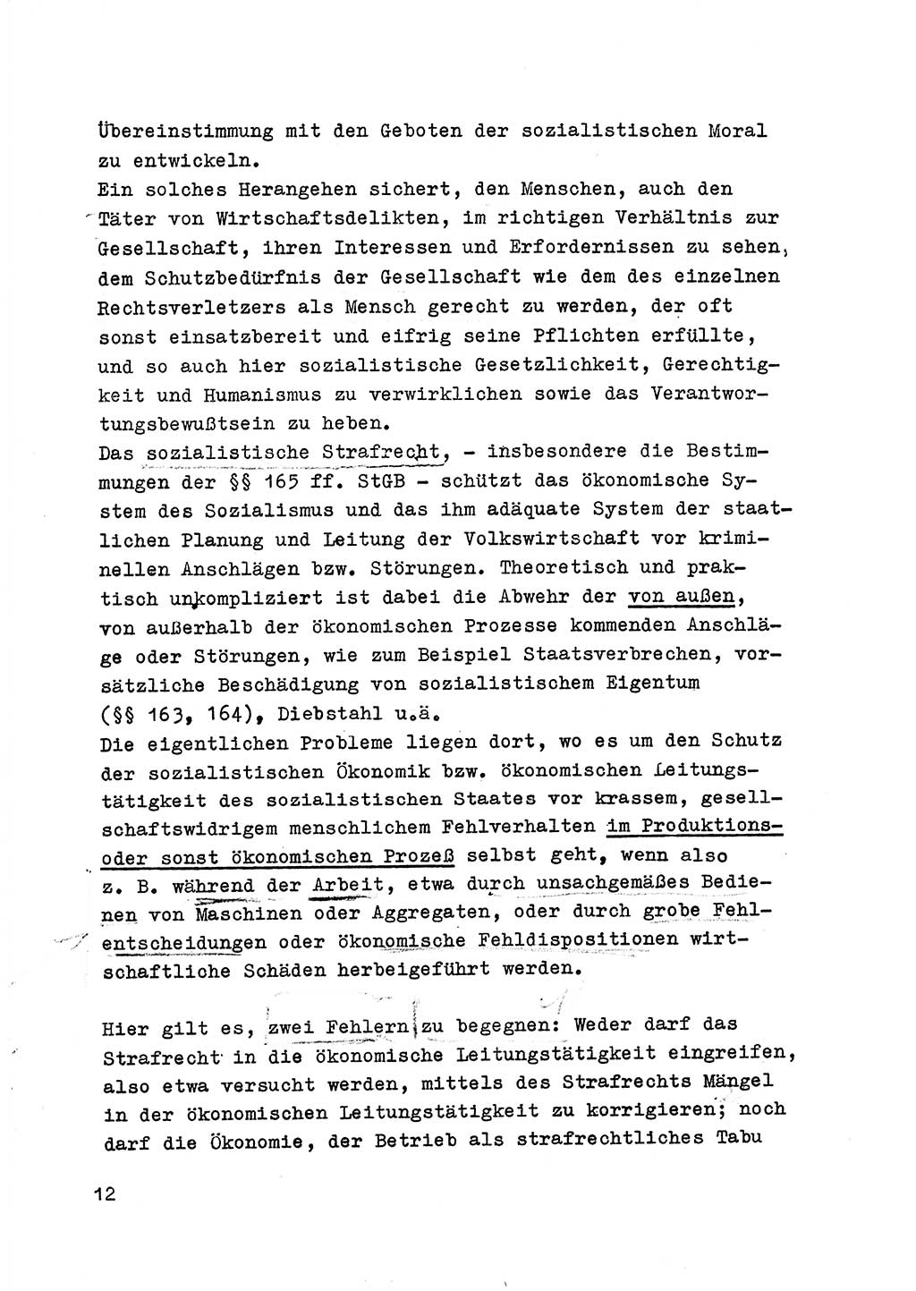 Strafrecht der DDR (Deutsche Demokratische Republik), Besonderer Teil, Lehrmaterial, Heft 6 1970, Seite 12 (Strafr. DDR BT Lehrmat. H. 6 1970, S. 12)