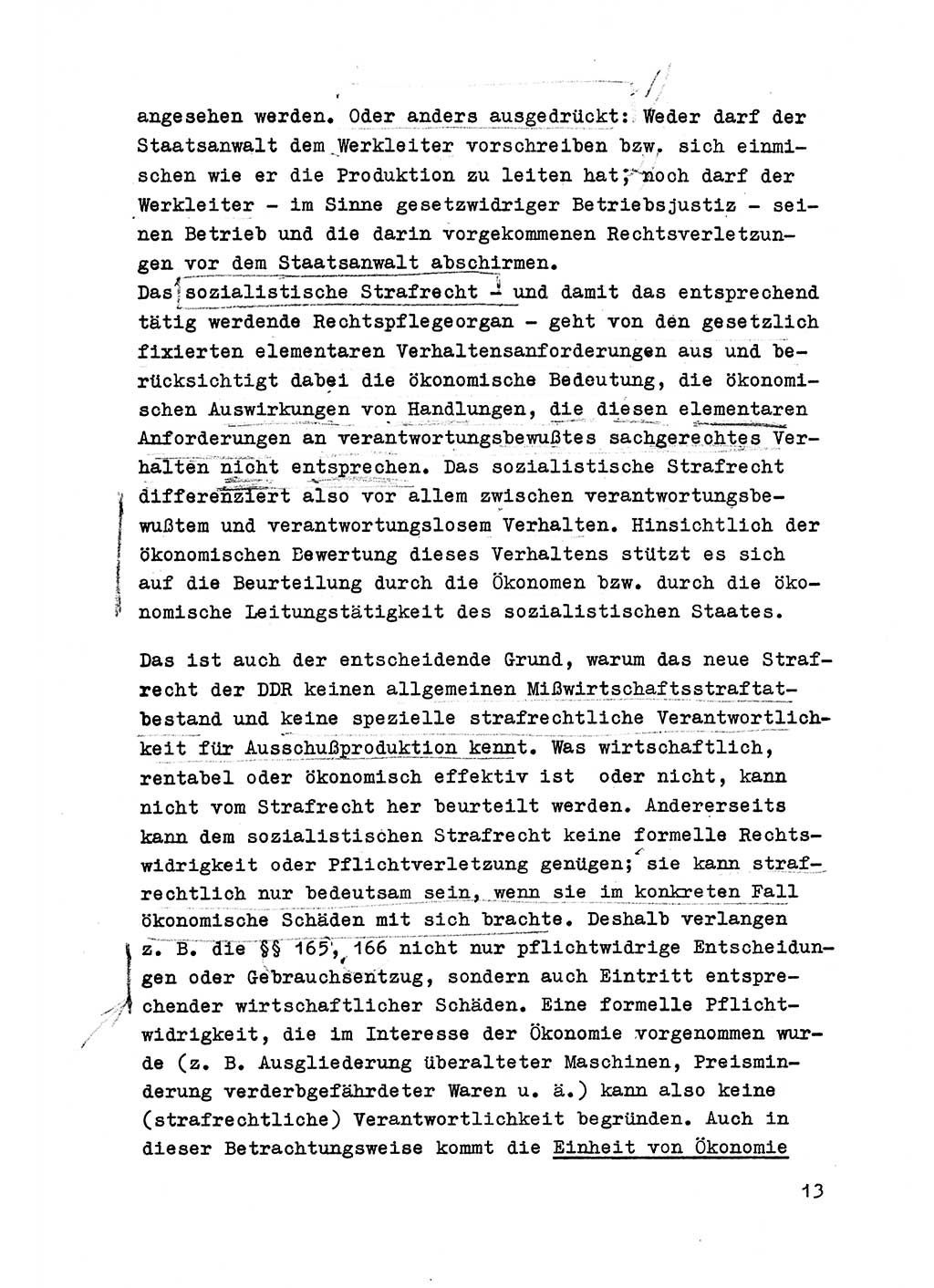 Strafrecht der DDR (Deutsche Demokratische Republik), Besonderer Teil, Lehrmaterial, Heft 6 1970, Seite 13 (Strafr. DDR BT Lehrmat. H. 6 1970, S. 13)