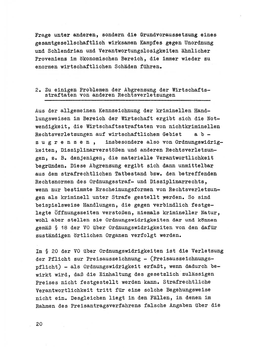 Strafrecht der DDR (Deutsche Demokratische Republik), Besonderer Teil, Lehrmaterial, Heft 6 1970, Seite 20 (Strafr. DDR BT Lehrmat. H. 6 1970, S. 20)