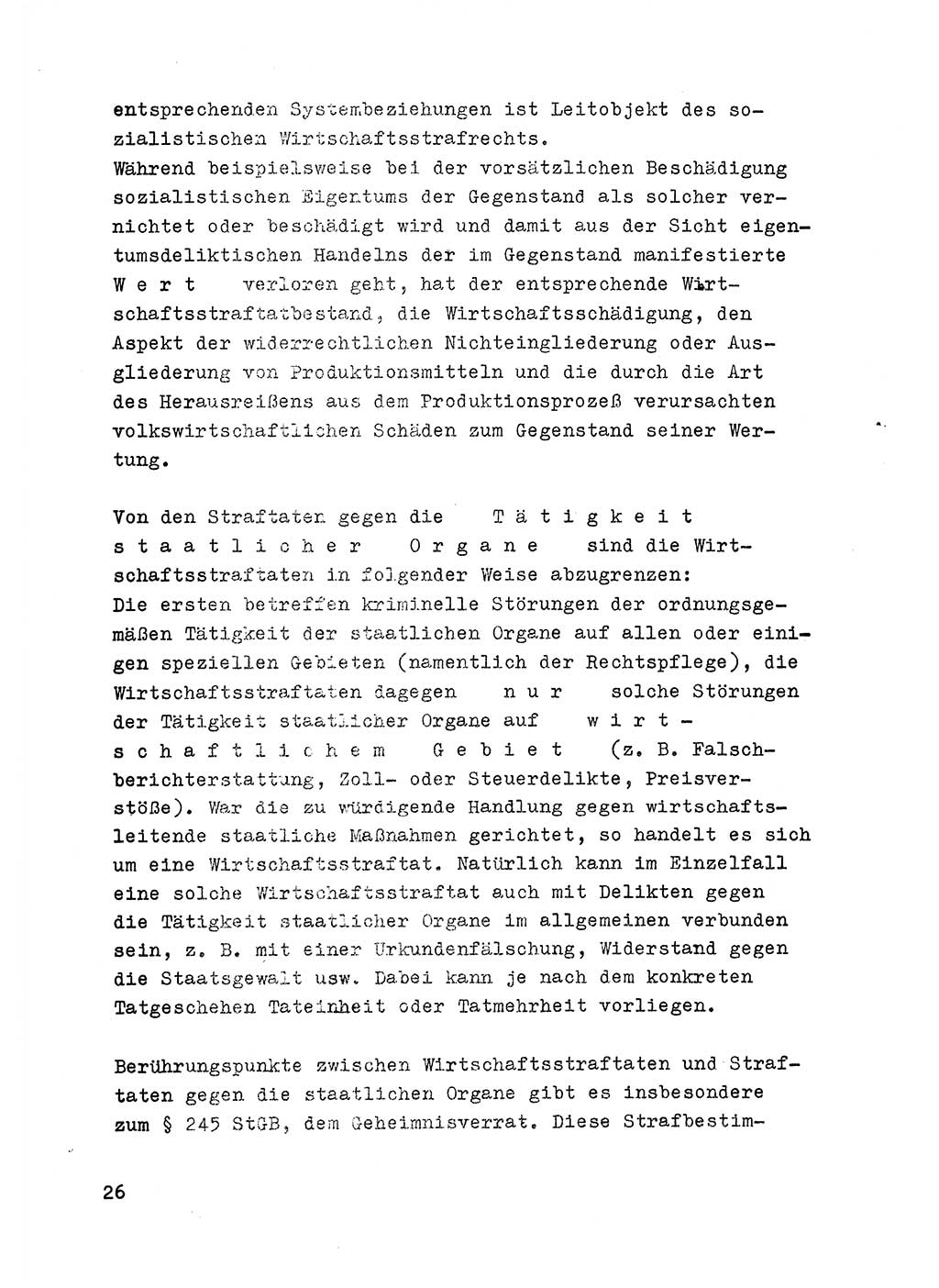 Strafrecht der DDR (Deutsche Demokratische Republik), Besonderer Teil, Lehrmaterial, Heft 6 1970, Seite 26 (Strafr. DDR BT Lehrmat. H. 6 1970, S. 26)