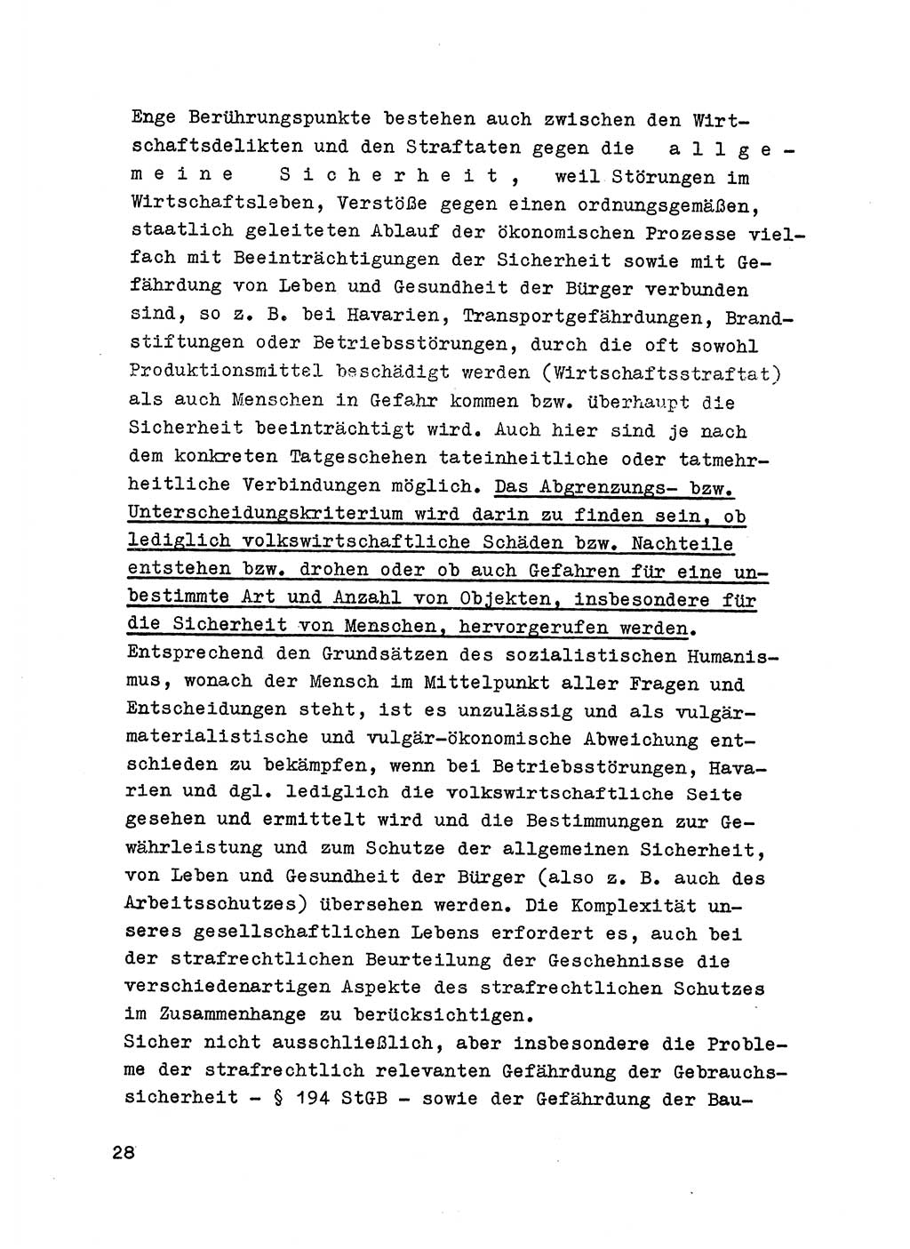 Strafrecht der DDR (Deutsche Demokratische Republik), Besonderer Teil, Lehrmaterial, Heft 6 1970, Seite 28 (Strafr. DDR BT Lehrmat. H. 6 1970, S. 28)