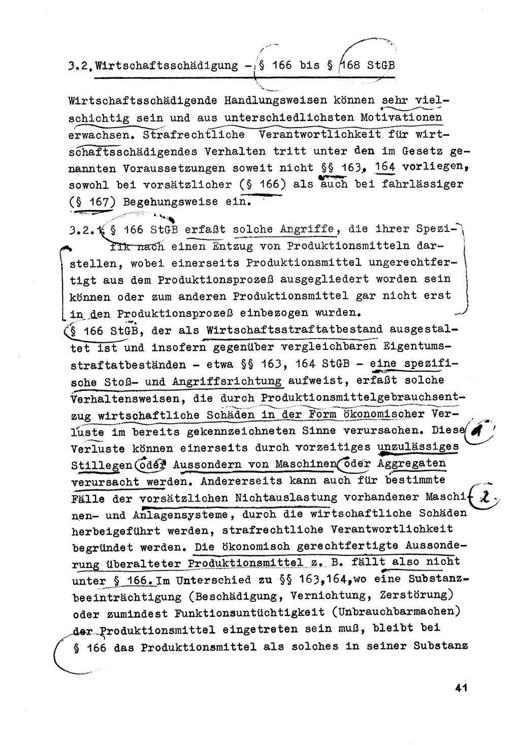 Strafrecht der DDR (Deutsche Demokratische Republik), Besonderer Teil, Lehrmaterial, Heft 6 1970, Seite 41 (Strafr. DDR BT Lehrmat. H. 6 1970, S. 41)