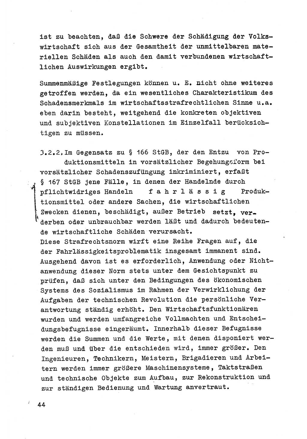 Strafrecht der DDR (Deutsche Demokratische Republik), Besonderer Teil, Lehrmaterial, Heft 6 1970, Seite 44 (Strafr. DDR BT Lehrmat. H. 6 1970, S. 44)