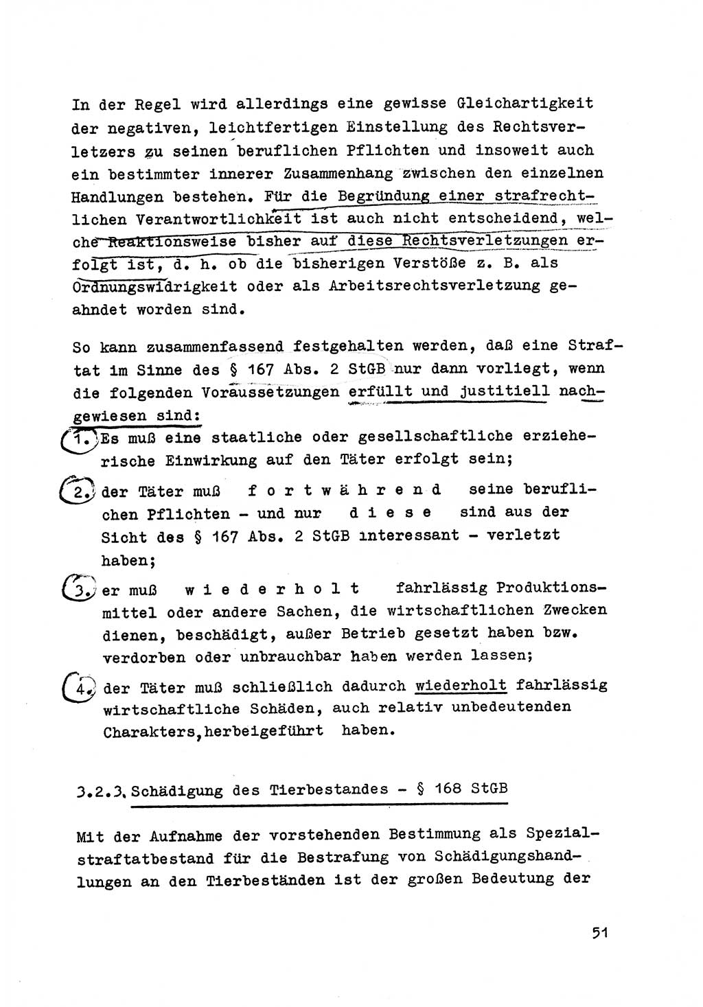 Strafrecht der DDR (Deutsche Demokratische Republik), Besonderer Teil, Lehrmaterial, Heft 6 1970, Seite 51 (Strafr. DDR BT Lehrmat. H. 6 1970, S. 51)