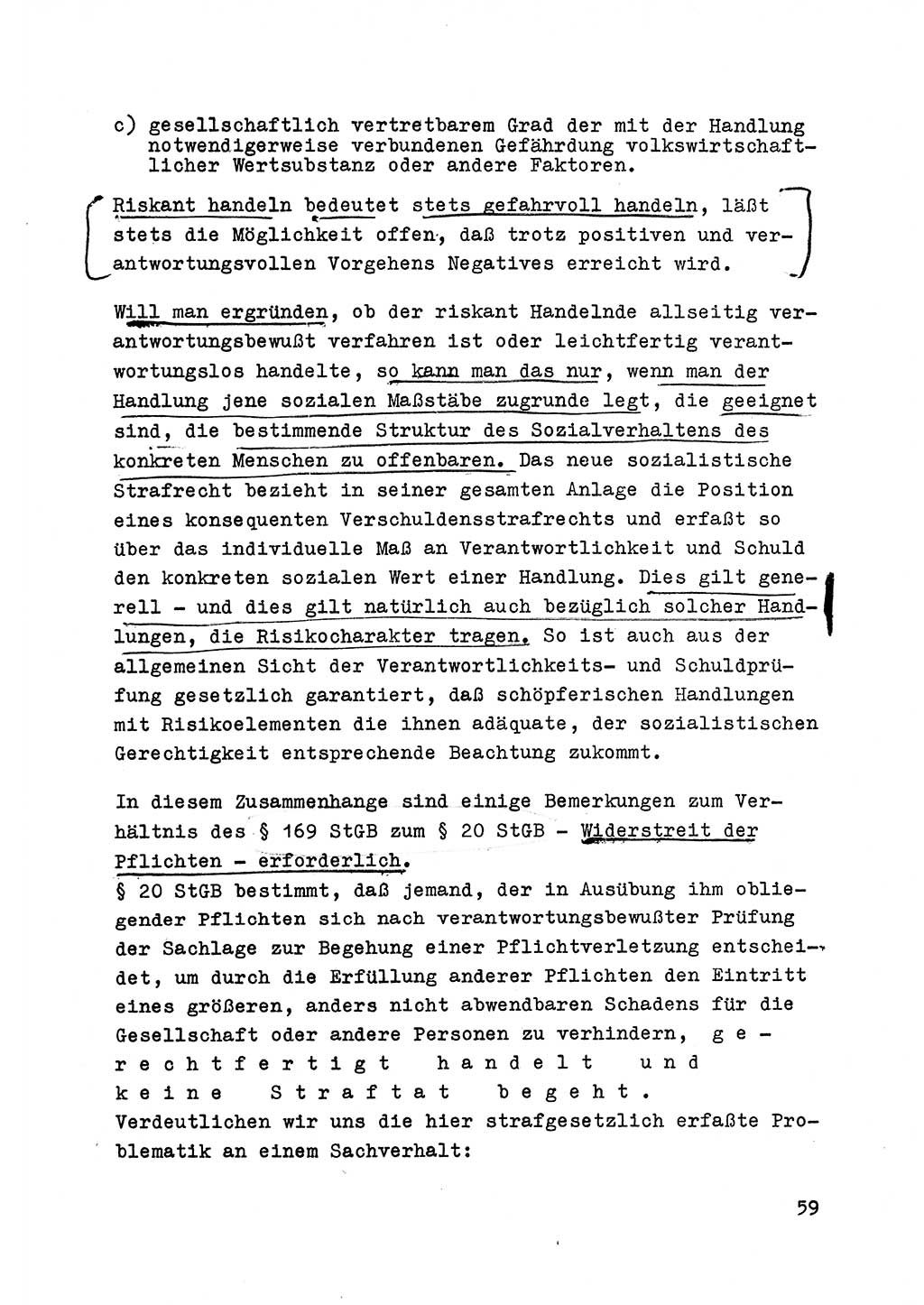 Strafrecht der DDR (Deutsche Demokratische Republik), Besonderer Teil, Lehrmaterial, Heft 6 1970, Seite 59 (Strafr. DDR BT Lehrmat. H. 6 1970, S. 59)