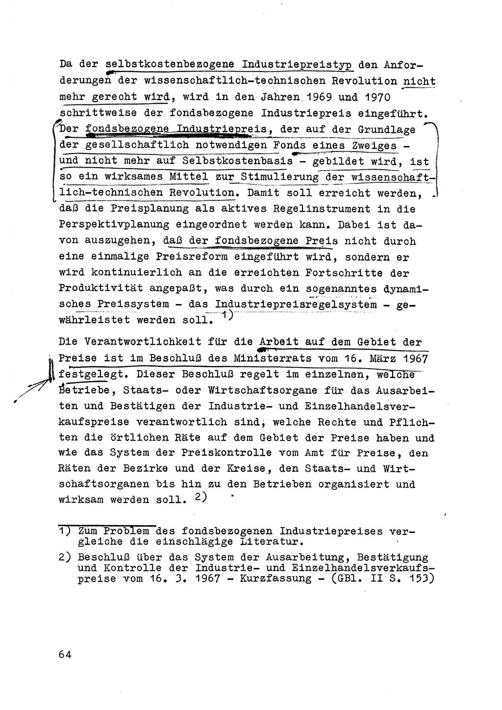 Strafrecht der DDR (Deutsche Demokratische Republik), Besonderer Teil, Lehrmaterial, Heft 6 1970, Seite 64 (Strafr. DDR BT Lehrmat. H. 6 1970, S. 64)