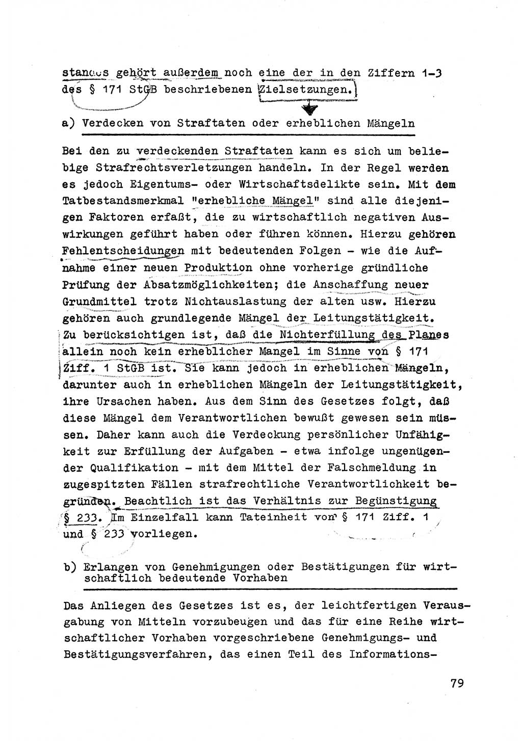 Strafrecht der DDR (Deutsche Demokratische Republik), Besonderer Teil, Lehrmaterial, Heft 6 1970, Seite 79 (Strafr. DDR BT Lehrmat. H. 6 1970, S. 79)