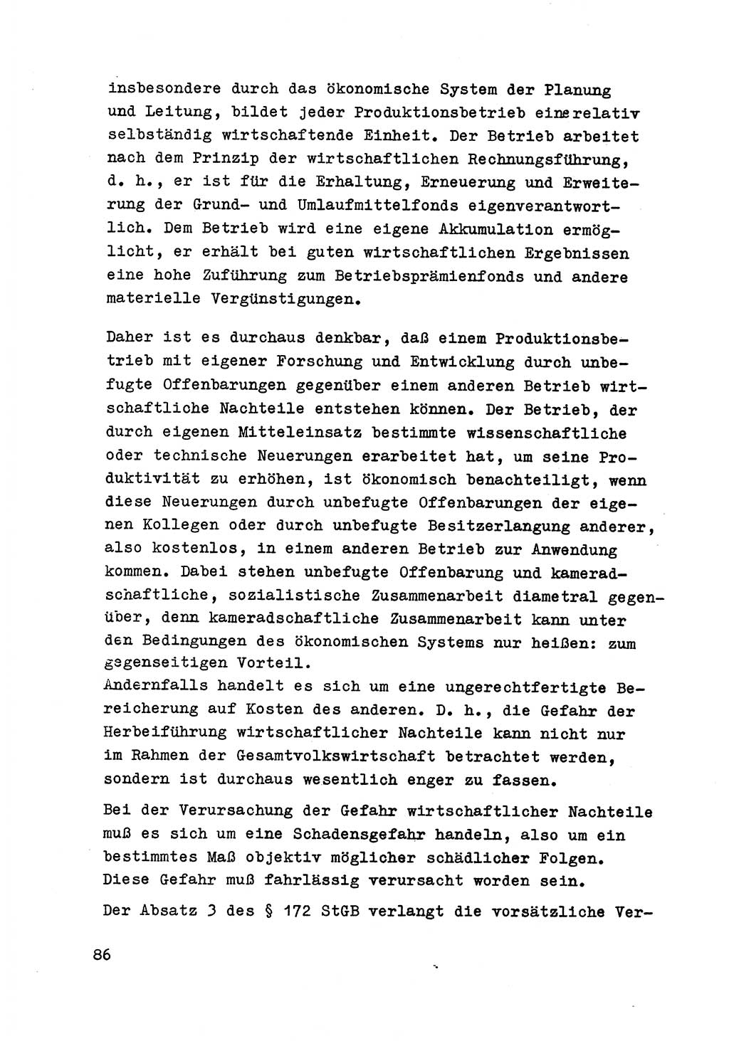 Strafrecht der DDR (Deutsche Demokratische Republik), Besonderer Teil, Lehrmaterial, Heft 6 1970, Seite 86 (Strafr. DDR BT Lehrmat. H. 6 1970, S. 86)