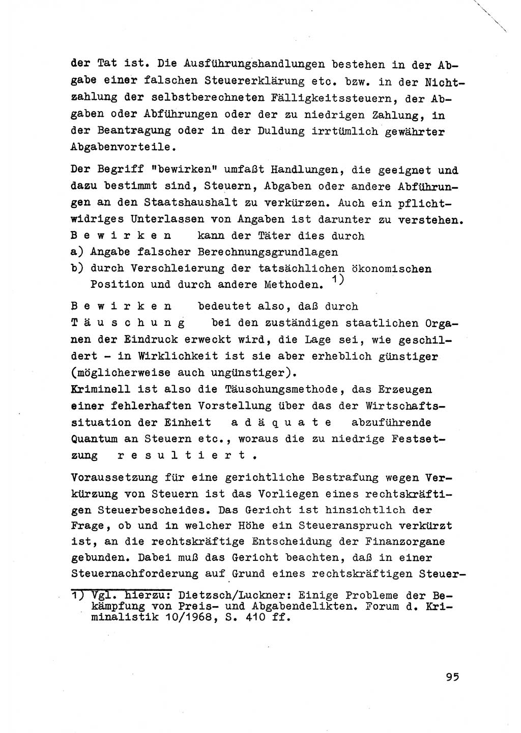 Strafrecht der DDR (Deutsche Demokratische Republik), Besonderer Teil, Lehrmaterial, Heft 6 1970, Seite 95 (Strafr. DDR BT Lehrmat. H. 6 1970, S. 95)