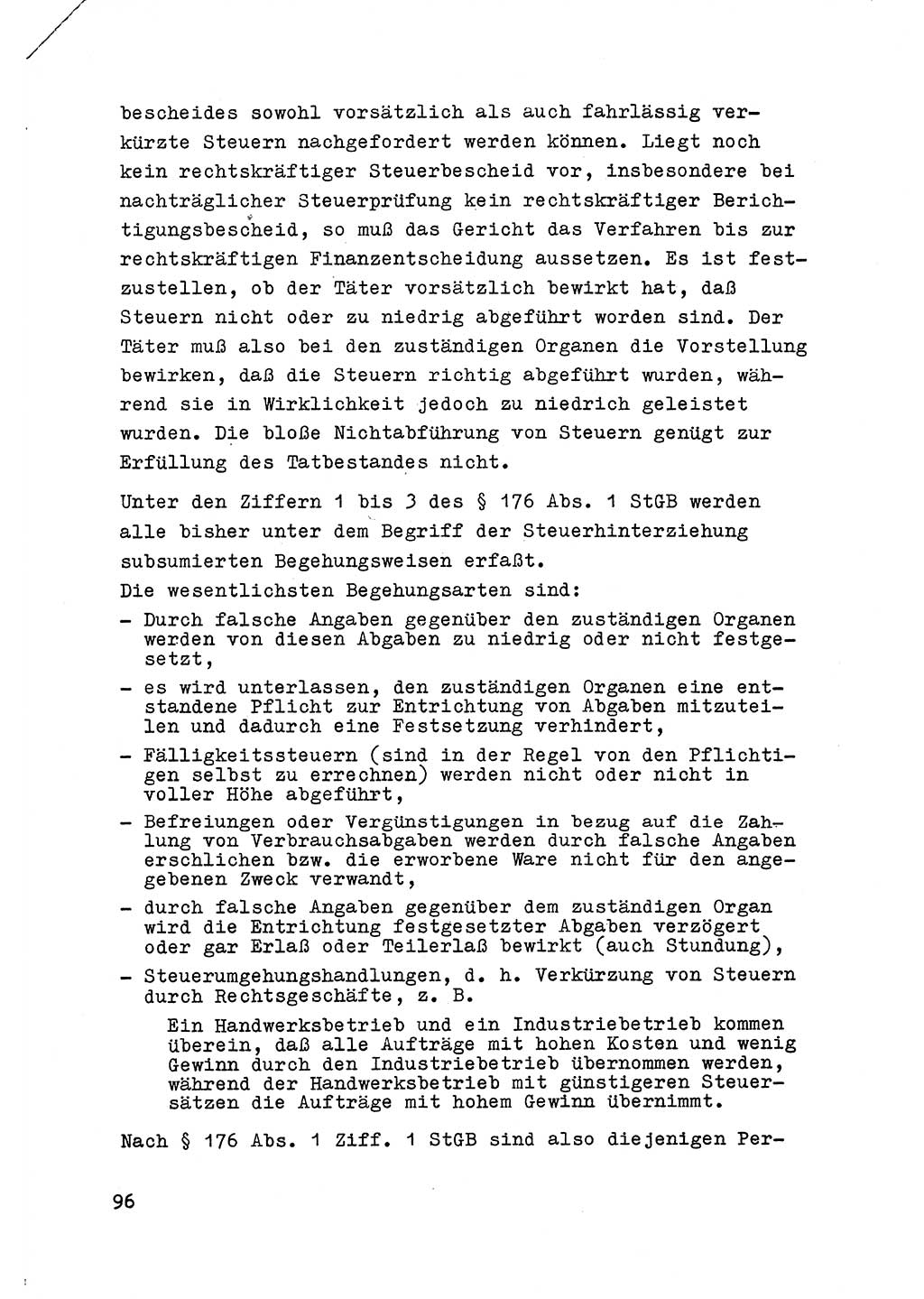 Strafrecht der DDR (Deutsche Demokratische Republik), Besonderer Teil, Lehrmaterial, Heft 6 1970, Seite 96 (Strafr. DDR BT Lehrmat. H. 6 1970, S. 96)