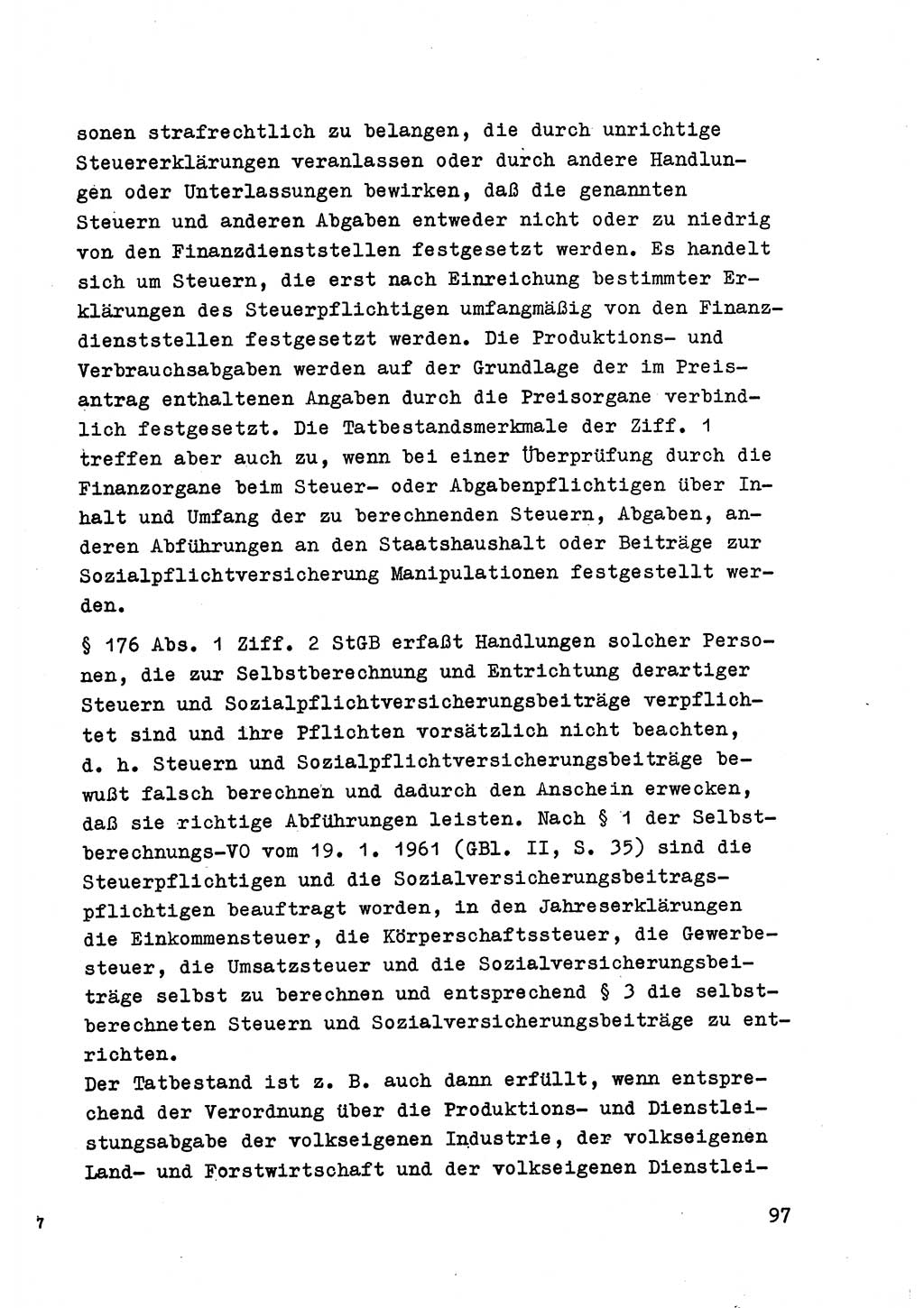 Strafrecht der DDR (Deutsche Demokratische Republik), Besonderer Teil, Lehrmaterial, Heft 6 1970, Seite 97 (Strafr. DDR BT Lehrmat. H. 6 1970, S. 97)