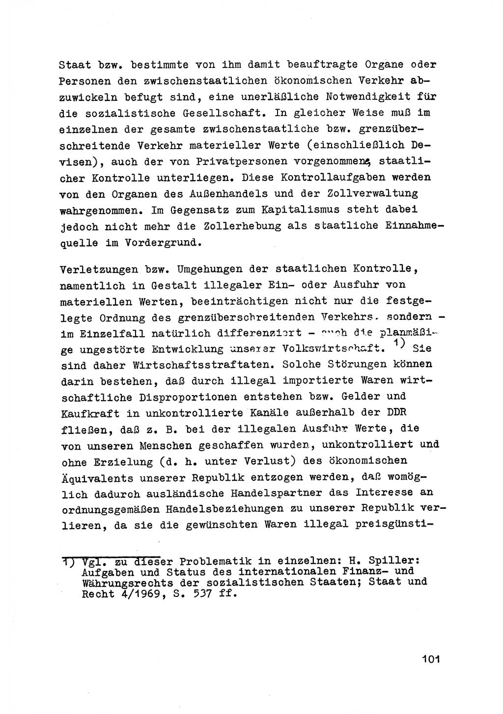 Strafrecht der DDR (Deutsche Demokratische Republik), Besonderer Teil, Lehrmaterial, Heft 6 1970, Seite 101 (Strafr. DDR BT Lehrmat. H. 6 1970, S. 101)