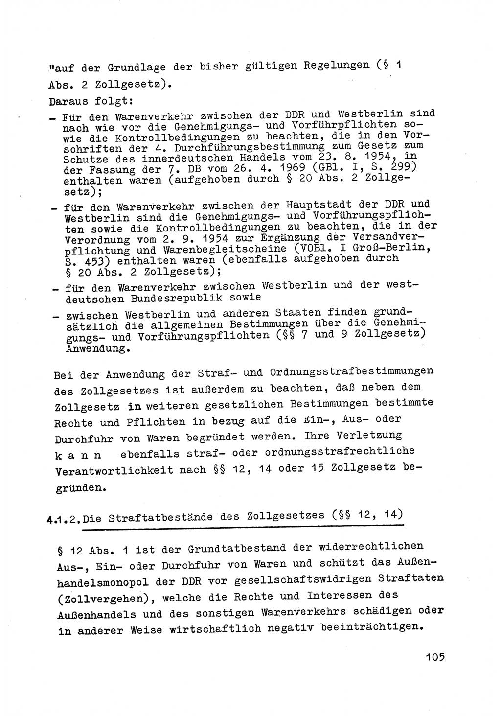 Strafrecht der DDR (Deutsche Demokratische Republik), Besonderer Teil, Lehrmaterial, Heft 6 1970, Seite 105 (Strafr. DDR BT Lehrmat. H. 6 1970, S. 105)