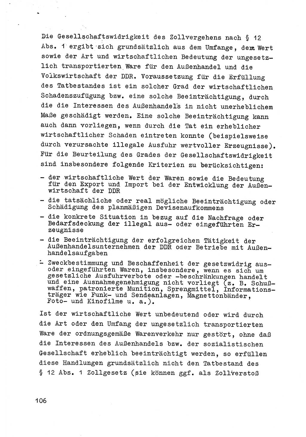 Strafrecht der DDR (Deutsche Demokratische Republik), Besonderer Teil, Lehrmaterial, Heft 6 1970, Seite 106 (Strafr. DDR BT Lehrmat. H. 6 1970, S. 106)