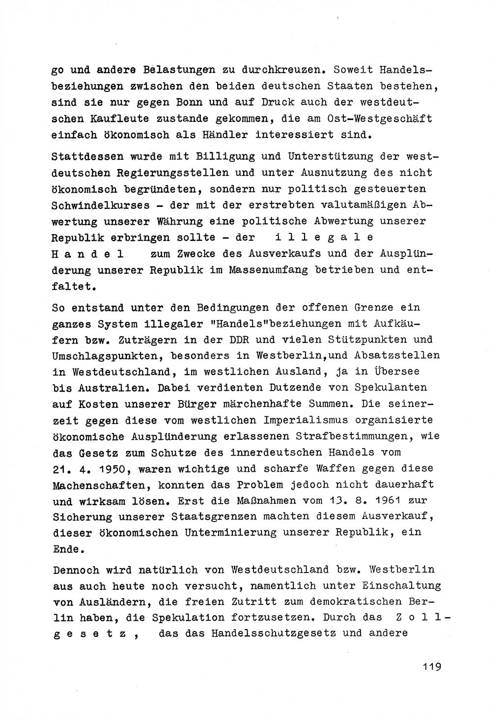 Strafrecht der DDR (Deutsche Demokratische Republik), Besonderer Teil, Lehrmaterial, Heft 6 1970, Seite 119 (Strafr. DDR BT Lehrmat. H. 6 1970, S. 119)